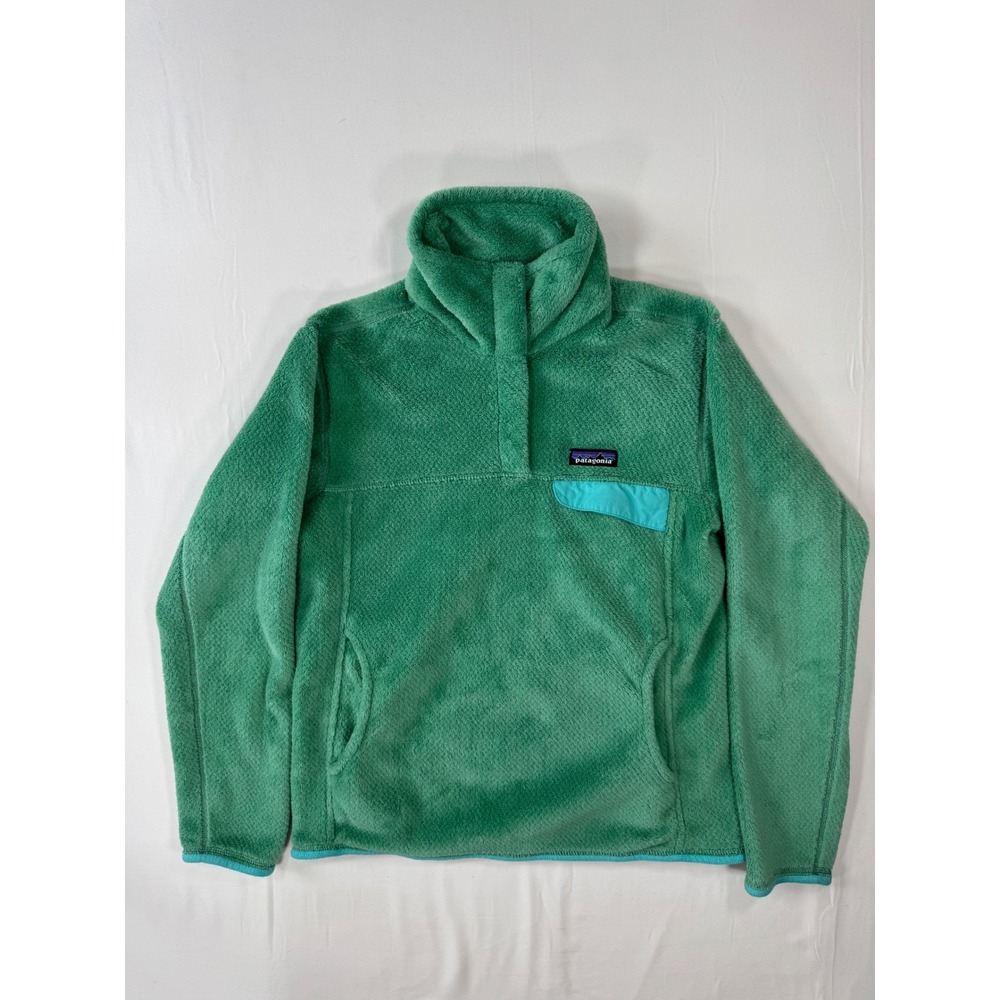 Patagonia Re-Tool Snap Pullover Jade Green M Fleece Hiking Gorpcore Granola Girl